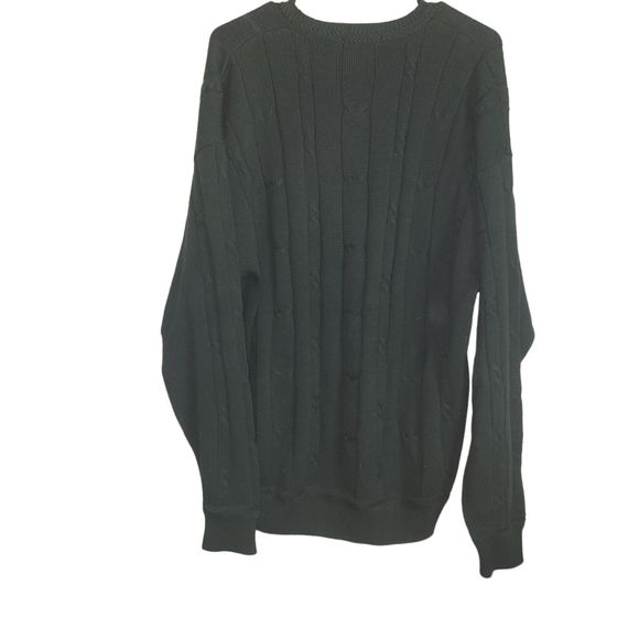 Vintage Nautica Sweater Crewneck Knit 90s Green Retro Pullover Men's Size Large - Picture 2 of 3